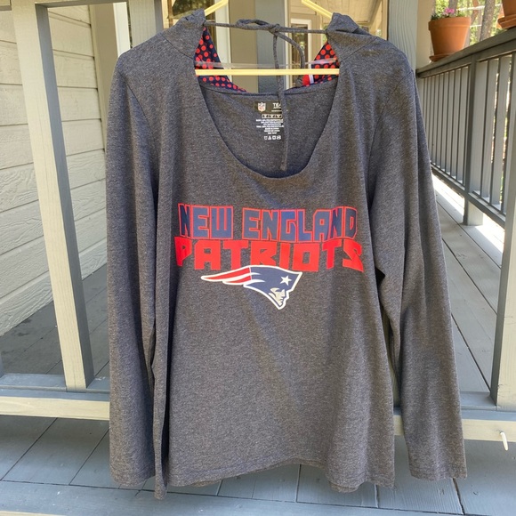 NFL Other - NFL Team Apparel New England Patriots Long Sleeve Grey Hoodie Sleepwear Top